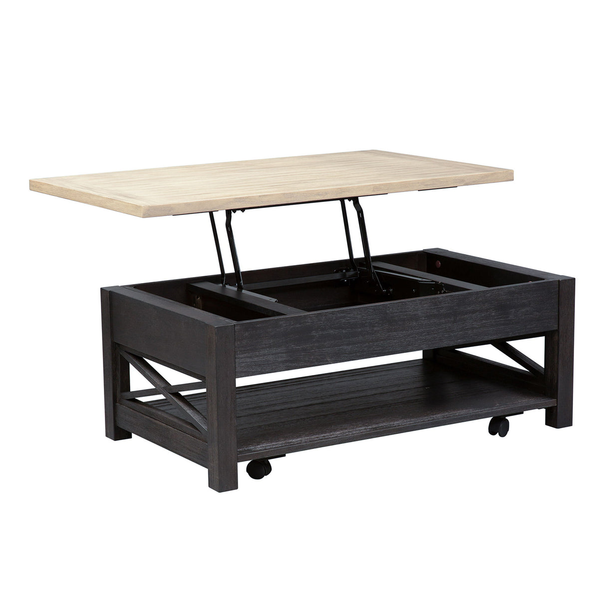 Heatherbrook - Lift Top Cocktail Table - Charcoal & Ash