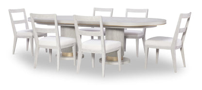 Miramar - Complete Oval Dining Table - Oyster