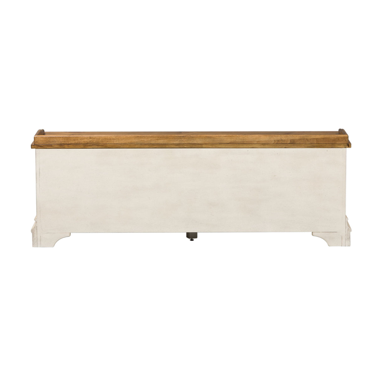 Morgan Creek - Storage Hall Bench - Antique White / Wirebrushed Tobacco Accents
