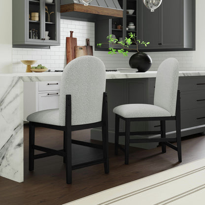 Portland - Round Back Counter Stool (Set of 2) - Black / Gray