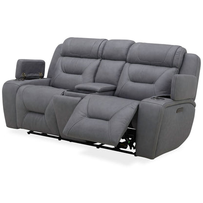 Chapman - Loveseat With Console P2 & ZG - Aline Blue Gray