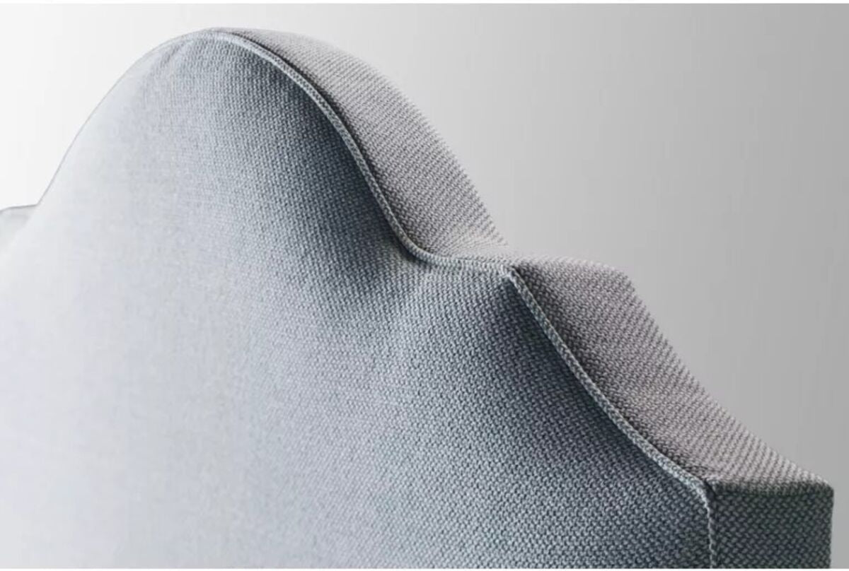 Tide & Timber - Full Upholstered Headboard 4/6 - White Maple / Ocean Blue