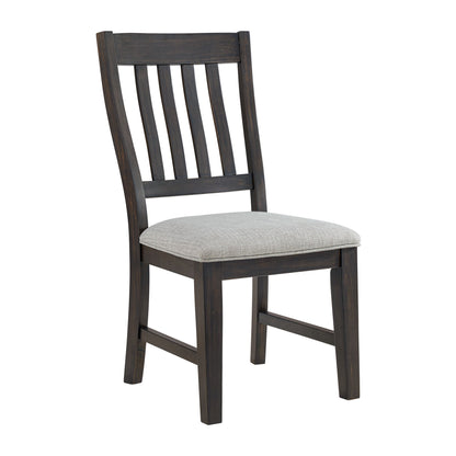 Montrose - Fabric Dining Side Chair (Set of 2) - Espresso / Light Gray