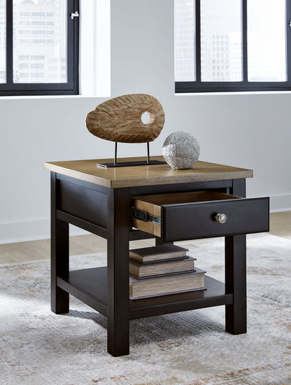 Drazmine - Rectangular End Table - Brown