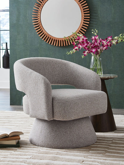 Nashkins - Swivel Accent Chair - Pebble
