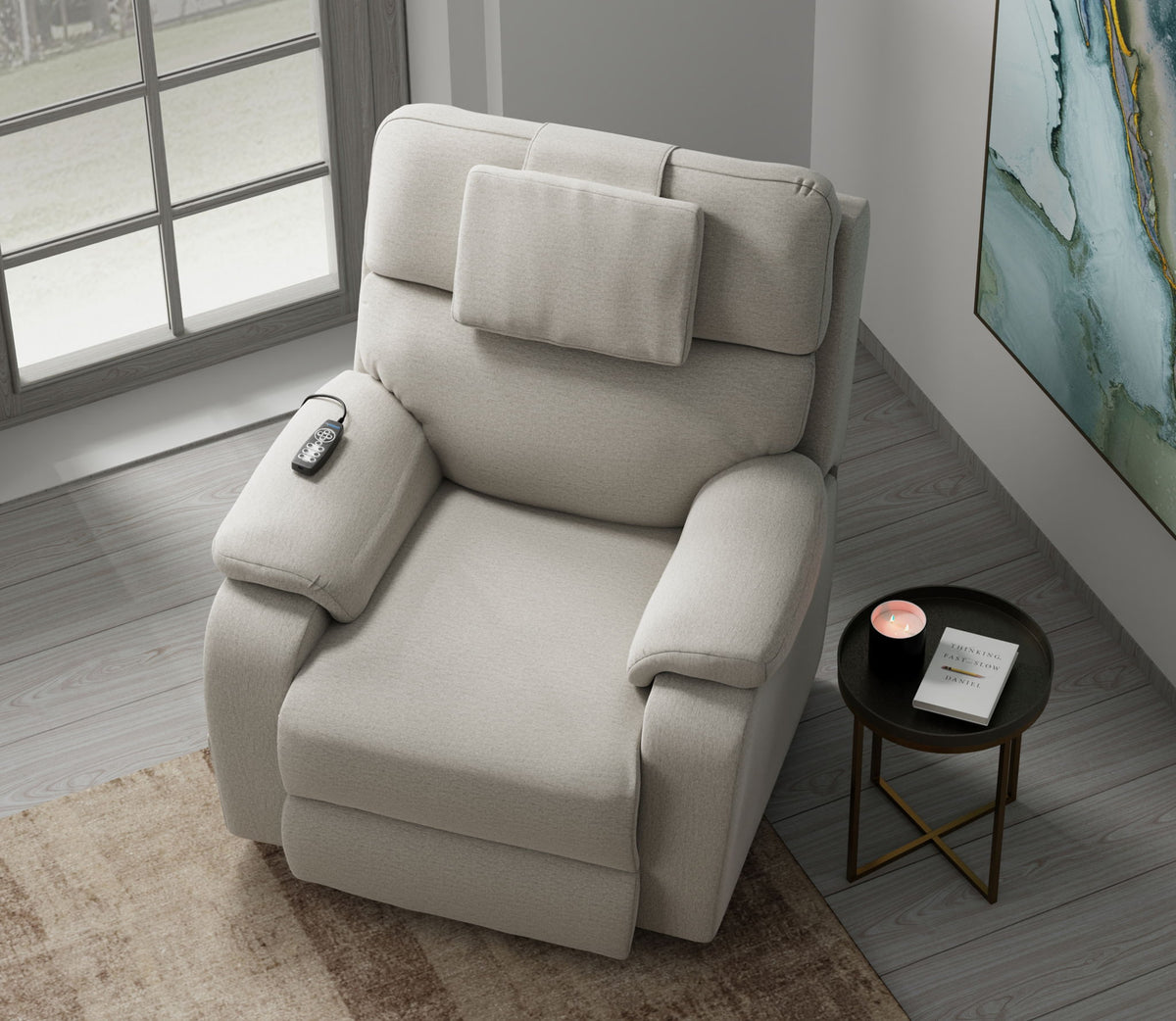 Dreamtime - Power Headrest Power Lay Flat Recliner With CR3 Heat/Massage/Zero Gravity