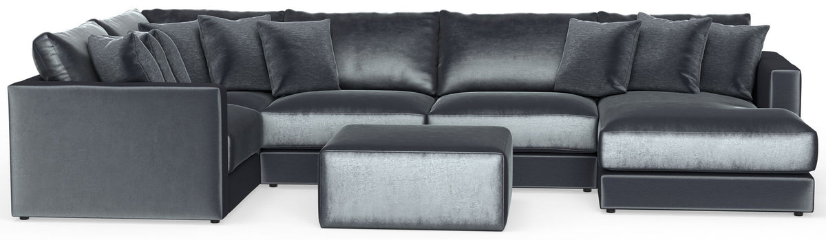 Remington - Modular Sofa And Cocktail Ottoman - Slate