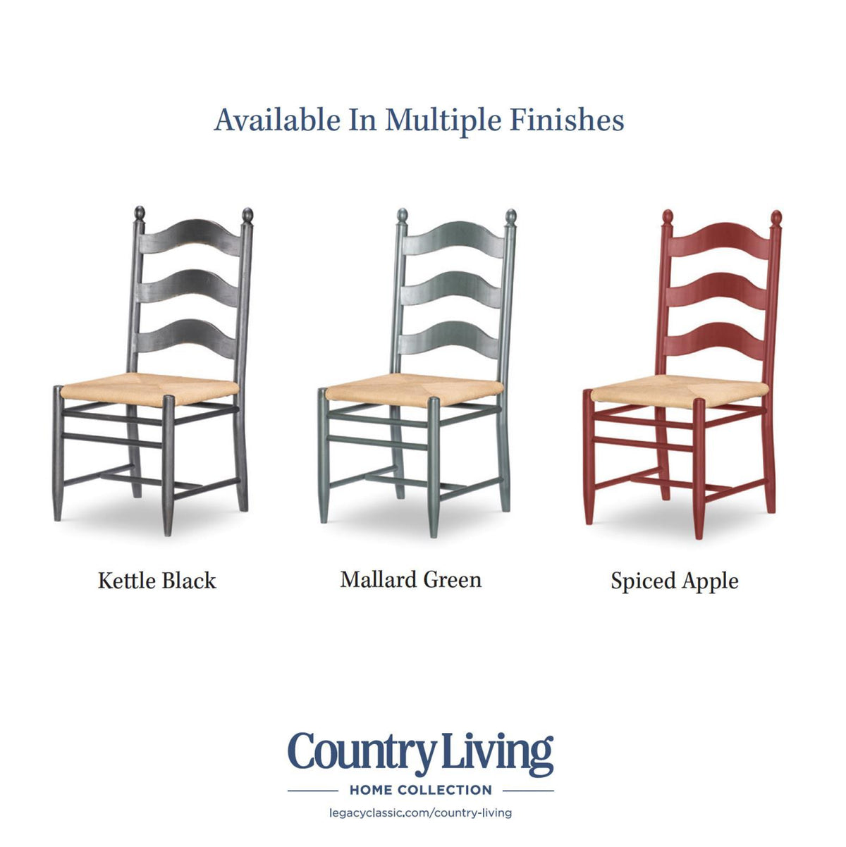 Vintage Market - Rush Seat Ladder Back Side Chair (Set of 2)