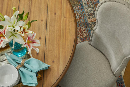 Nashville - Complete Round Pedestal Table - Cloud