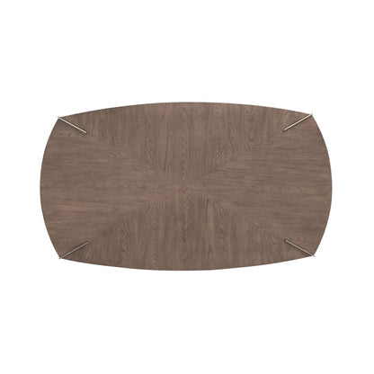 Harlow - Oval Cocktail Table - Sandstone & Satin Nickel