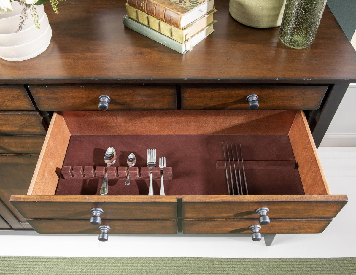 Fenmore - Credenza - Mocha And Distressed Cherry