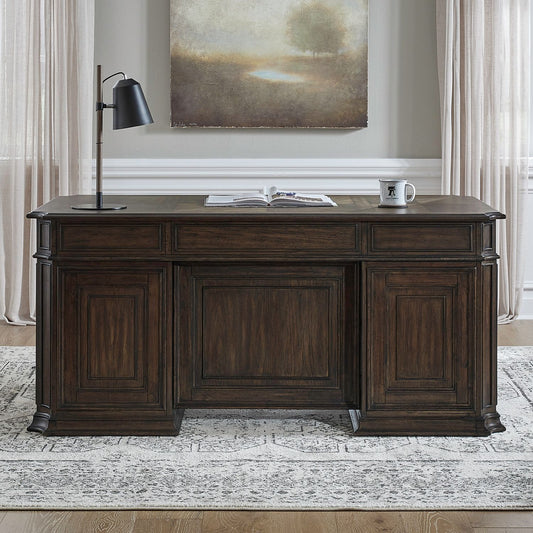 Provence Park - Jr Executive Desk Base - Chateau Brown