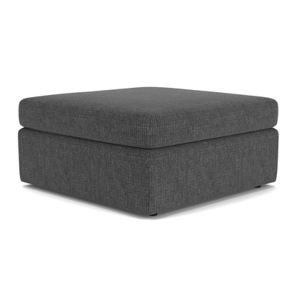 Sky - Fabric Stationary Square Cocktail Ottoman