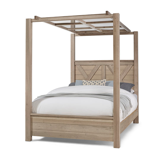 Cool Rustic - Queen Canopy Bed Rails - Clear Maple