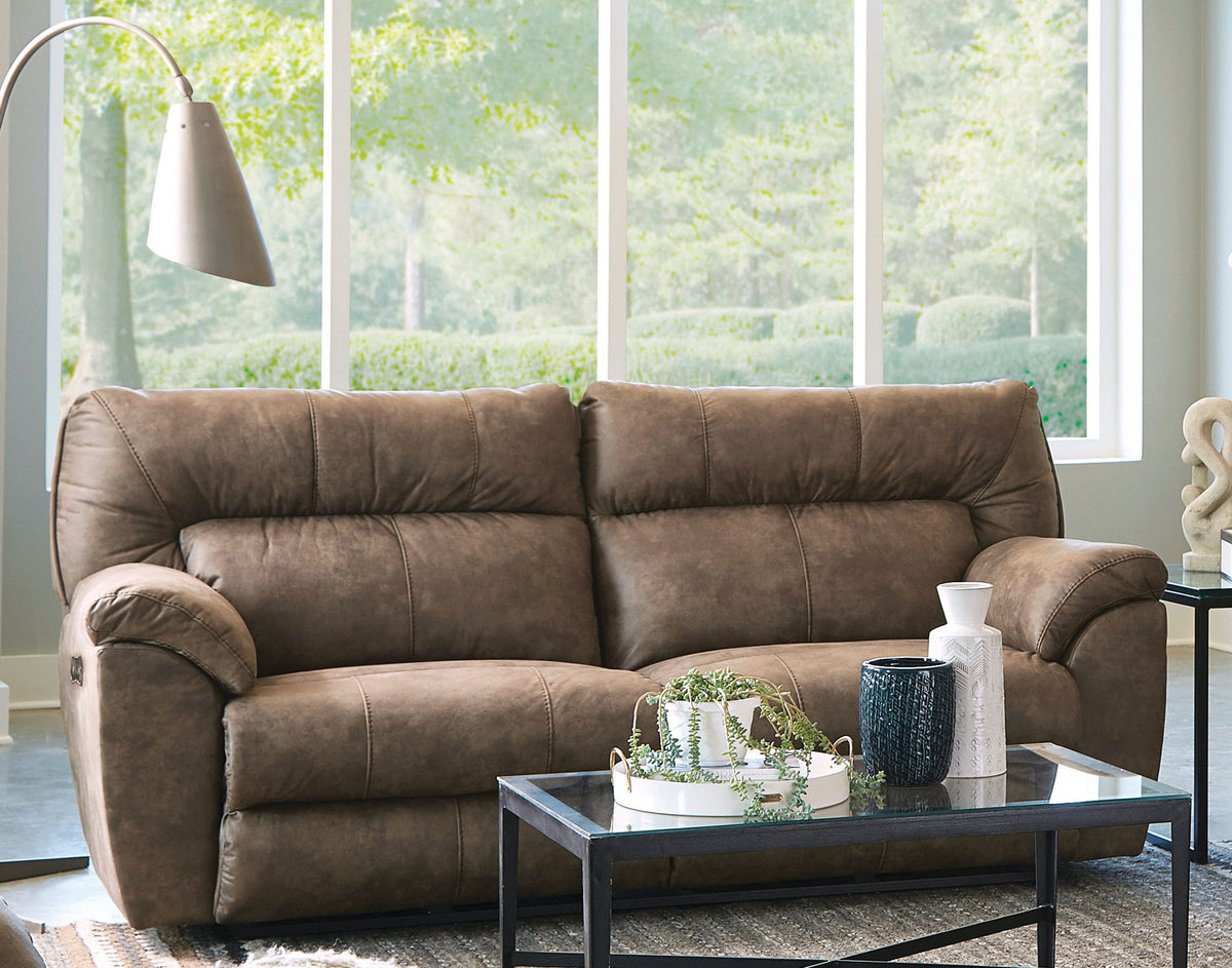 Hollins - 88" Power Reclining Sofa - Coffee