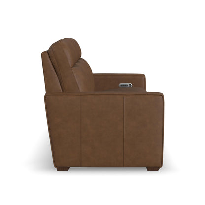 Dutch - Power Reclining Sofa With Console, Power Headrest, & Lumbar