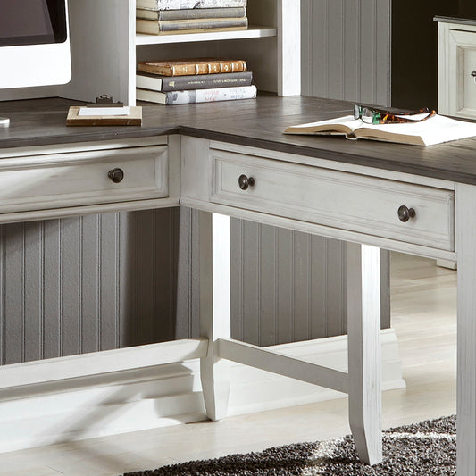 Allyson Park - Right Return - Wirebrushed White / Charcoal
