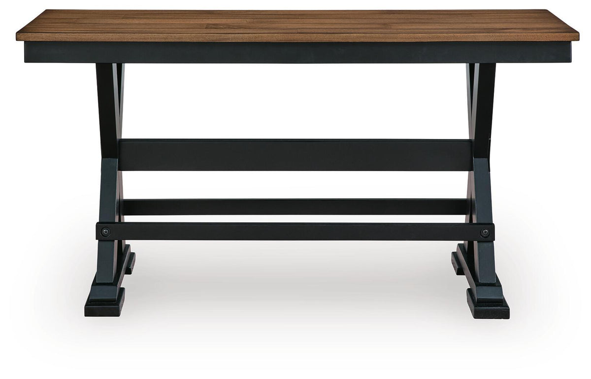 Wildenauer - Large Counter Dining Room Bench - Brown / Black