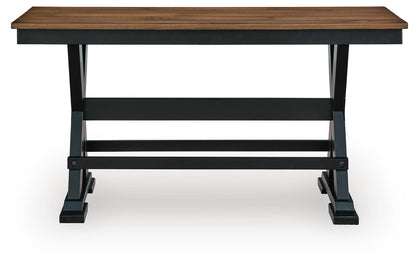 Wildenauer - Large Counter Dining Room Bench - Brown / Black