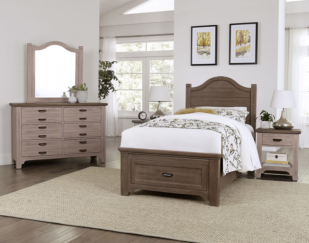 Bungalow - Arched Headboard - Dover Gray Two Tone