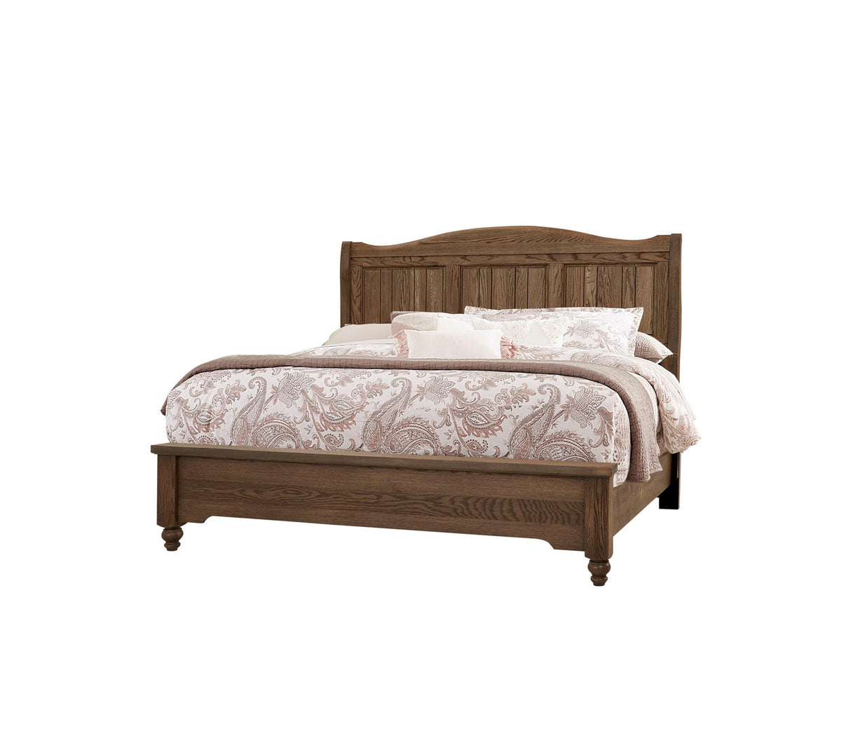 Heritage - Queen Sleigh Bed Footboard - Cobblestone Oak