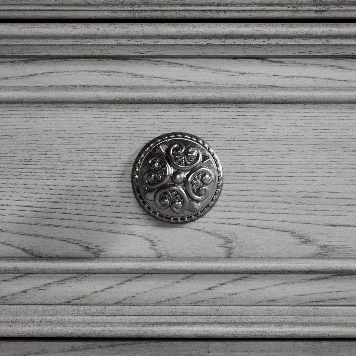 Glenmore - Curio Top With 2 LED Lights - Aged Gray