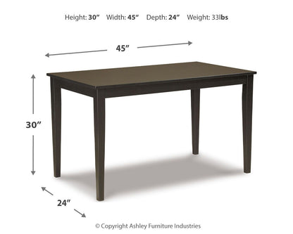 Kimonte - Rectangular Dining Room Table - Dark Brown