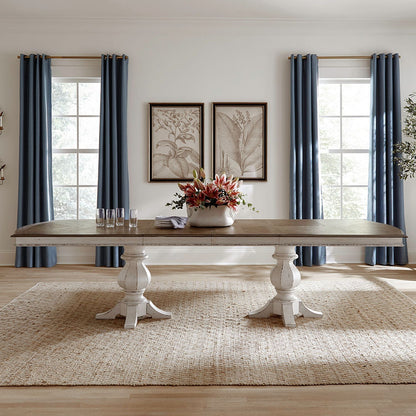 Magnolia Manor - Double Pedestal Table Top - Antique White