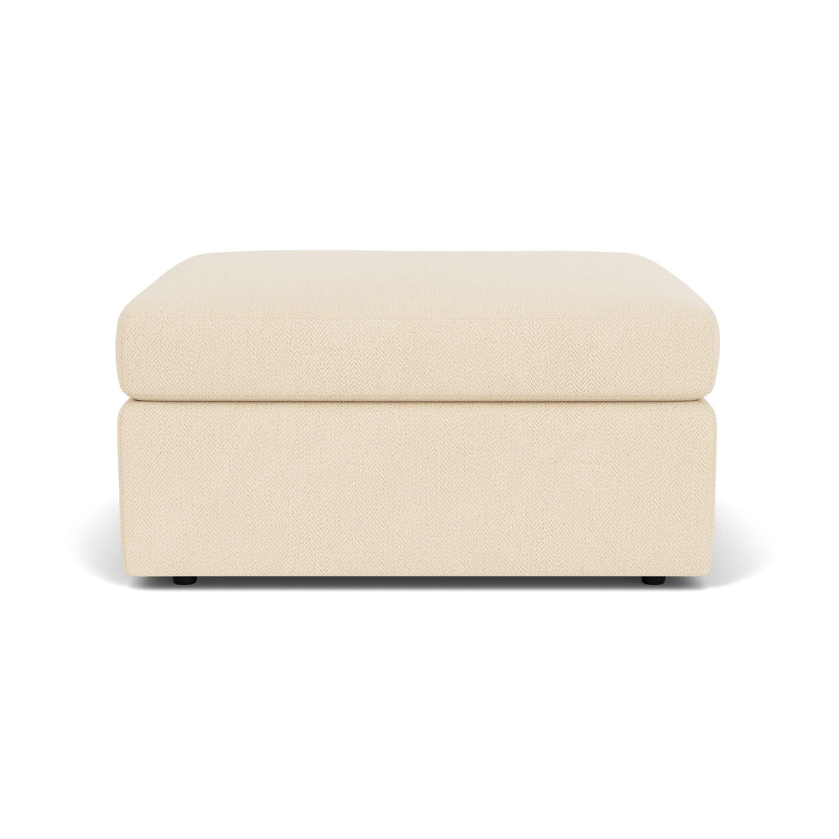 Sky - Fabric Stationary Square Cocktail Ottoman