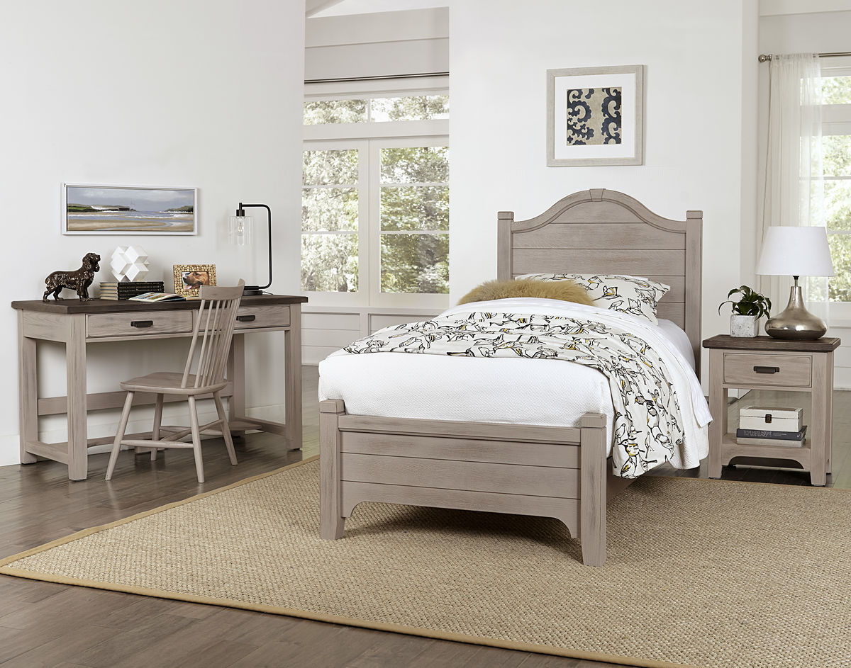 Bungalow - Arched Headboard - Dover Gray Two Tone