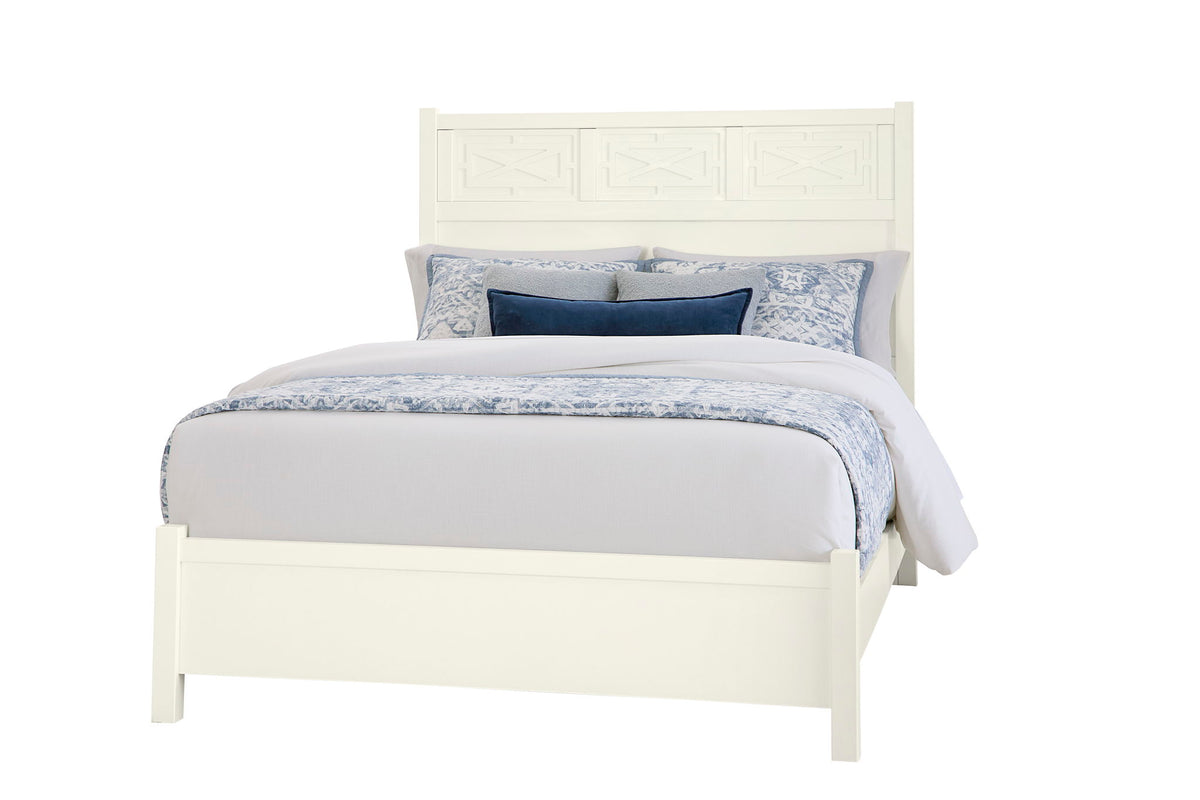 Tide & Timber - King Fretwork Panel Footboard - Soft White Maple