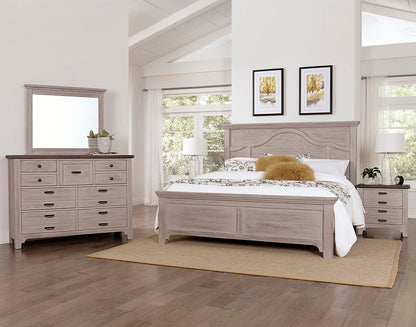Bungalow - Queen Mantel Headboard - Dover Gray Two Tone