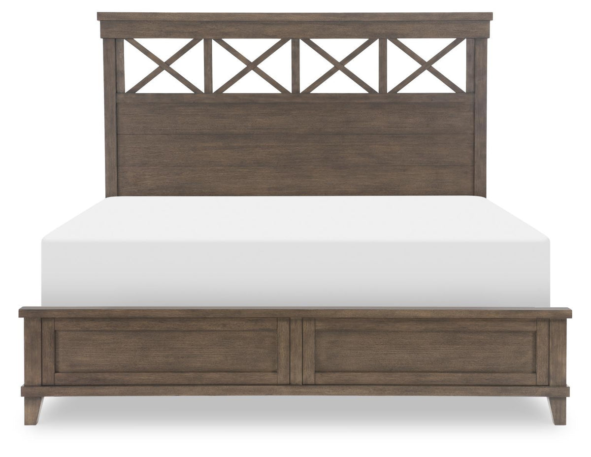 XXX's And OOO's - Queen Panel Headboard - Dark Brown