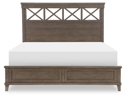 XXX's And OOO's - Queen Panel Headboard - Dark Brown