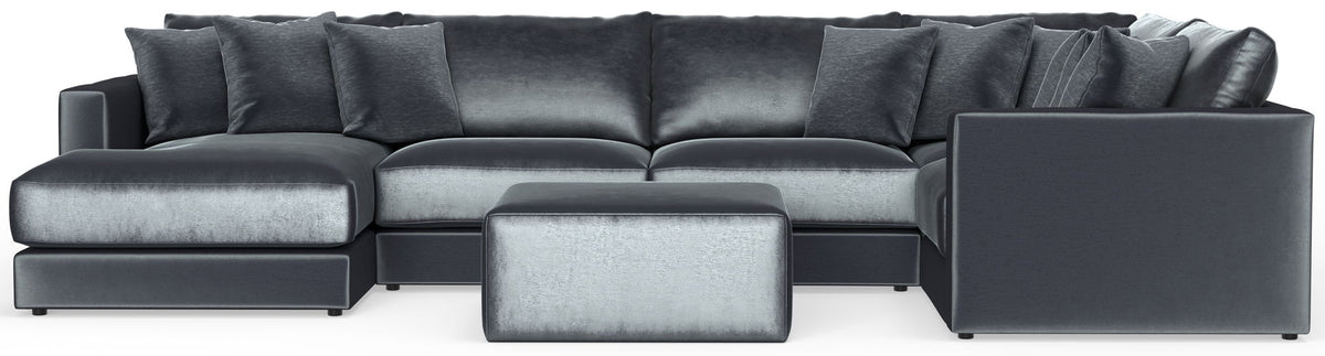 Remington - Modular Sofa And Cocktail Ottoman - Slate