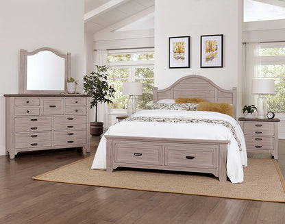 Bungalow - Full Upholstered Headboard - Dover Gray Two Tone