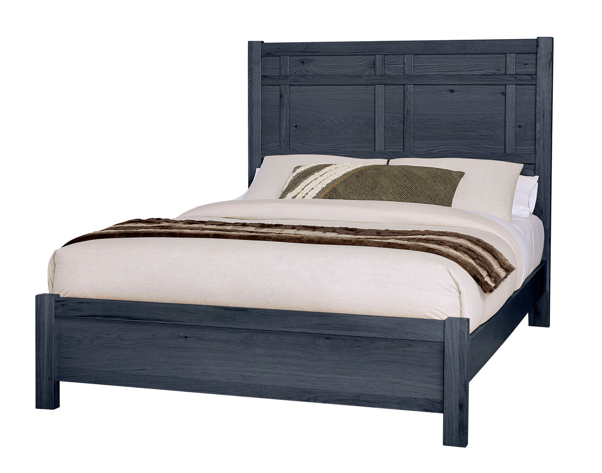 Custom Express - Queen Architectural Bed Headboard - Indigo