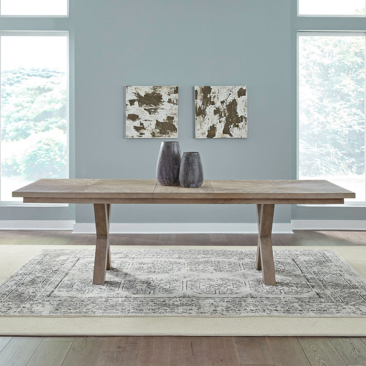 Brentwood - Double Pedestal Table Base - Sandstone