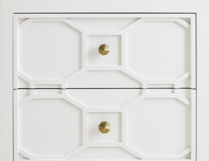 Chelsea by Rachael Ray - Dresser - White With Gold Accents