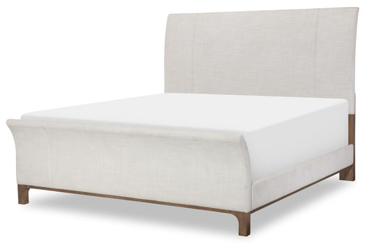 Harmony - Queen Upholstered Sleigh Headboard - Ovation Tweed / Prelude Frost