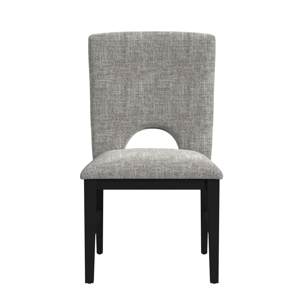 Oregon - Fabric Dining Side Chair (Set of 2) - Gray / Black