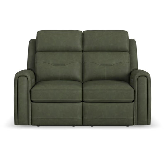 Felix - Power Reclining Loveseat With Console, Power Headrest, Lumbar, Heat & Massage