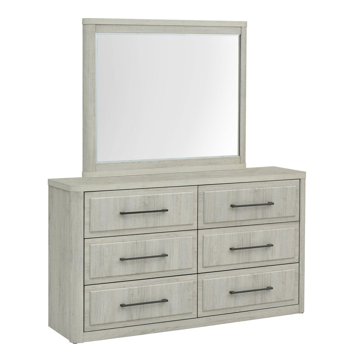 Modern Play - Dresser & Mirror - Natural White