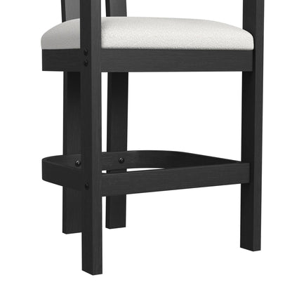 Portland - Arm Barstool (Set of 2) - Black / White