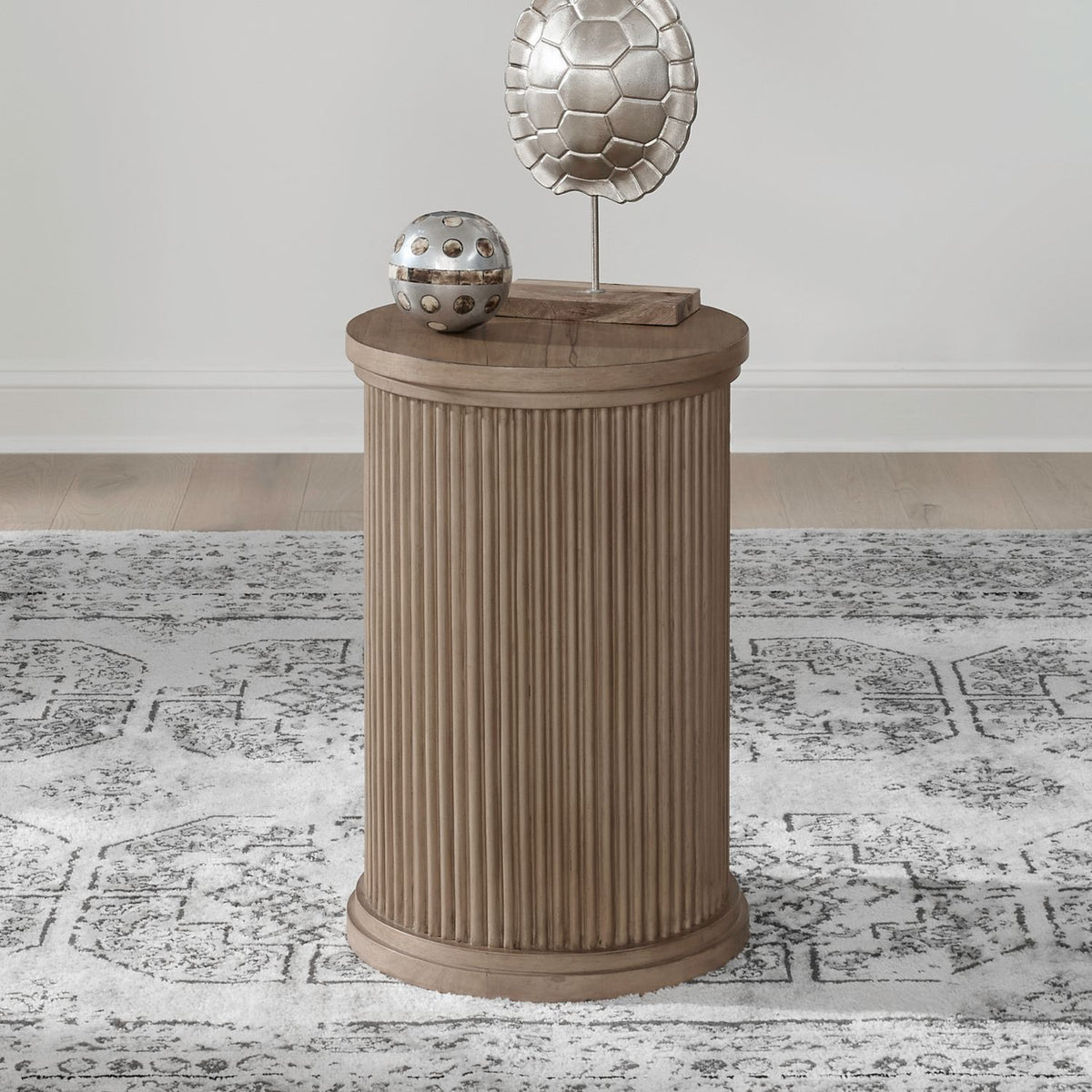 Haven Hills - Round Chairside Table - Camel Beige
