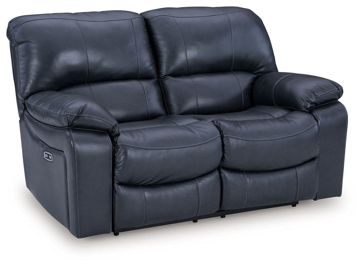 Leesworth - 2 Pc. - Power Reclining Sofa, Power Reclining Loveseat - Ocean