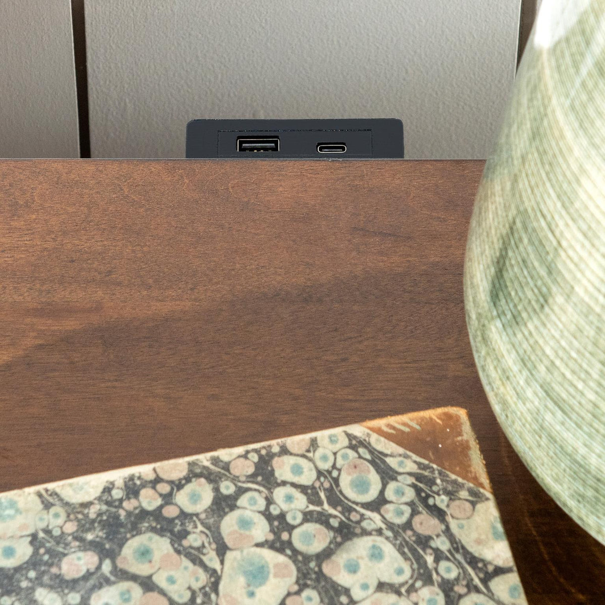 Lake House - Two Tone Open Nightstand - Pinecone And Dried Tobacco