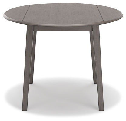 Shullden - Round Drm Drop Leaf Table - Gray