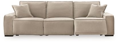 Carceri - 3-Piece Power Sectional Reclining Sofa With Armless Power Recliner - Cashmere