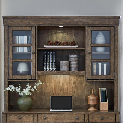 Carolina Park - Credenza Hutch - Amber Brown